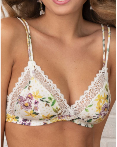 Soutien-gorge sans armature triangle Antigel Jardin des Poètes (Poésie Fleurie)