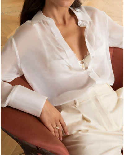 Shirt 100% Silk Lise Charmel Variations Désir (Ecru Nacre)