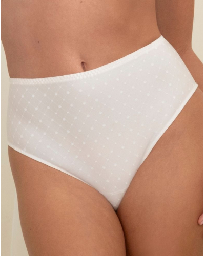 High-waisted briefs Antigel Résille Bohème (Ecru Nacre)