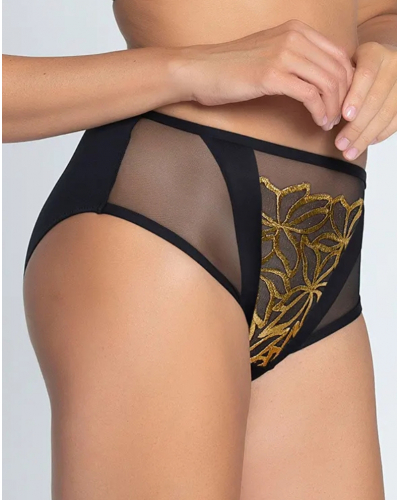 Slip taille haute Lise Charmel Eclats d'Or (Noir Or)