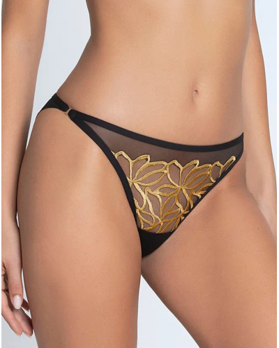 Slip séduction Lise Charmel Eclats d'Or (Noir Or)