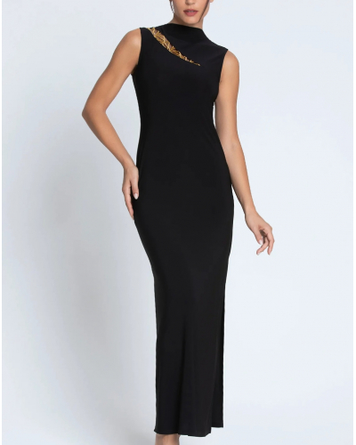 Robe longue Lise Charmel Eclats d'Or (Noir Or)