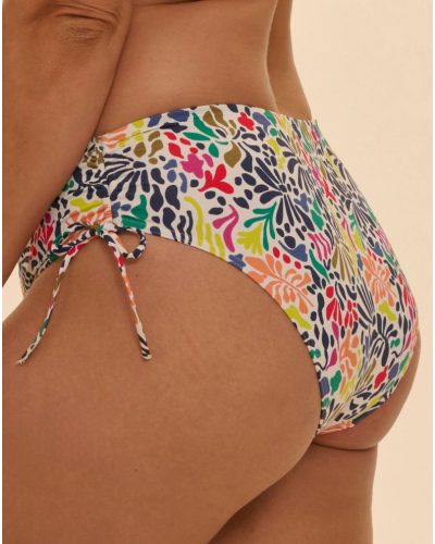Braga de baño cintura alta Simone Pérèle Bohème (Imprimé Tropico Blanc)
