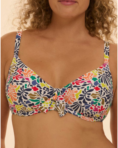 Interlocking underwired bath bra Simone Pérèle Bohème (Imprimé Tropico Blanc)