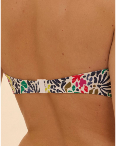 Padded Bandeau Bikini Top Simone Pérèle Bohème (Imprimé Tropico Blanc)