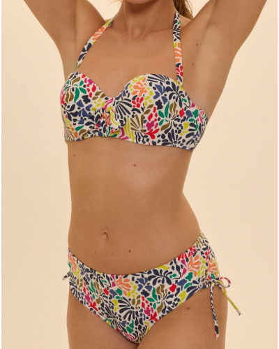 Padded Bandeau Bikini Top Simone Pérèle Bohème (Imprimé Tropico Blanc)