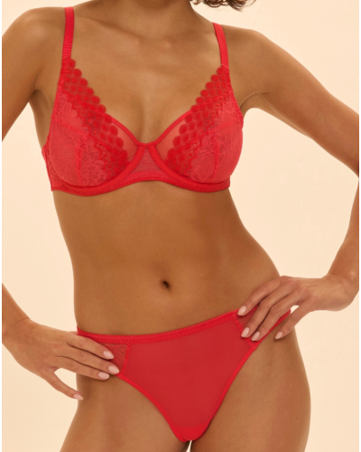 Underwired scarf bra Simone Pérèle Radieuse (Flamingo)