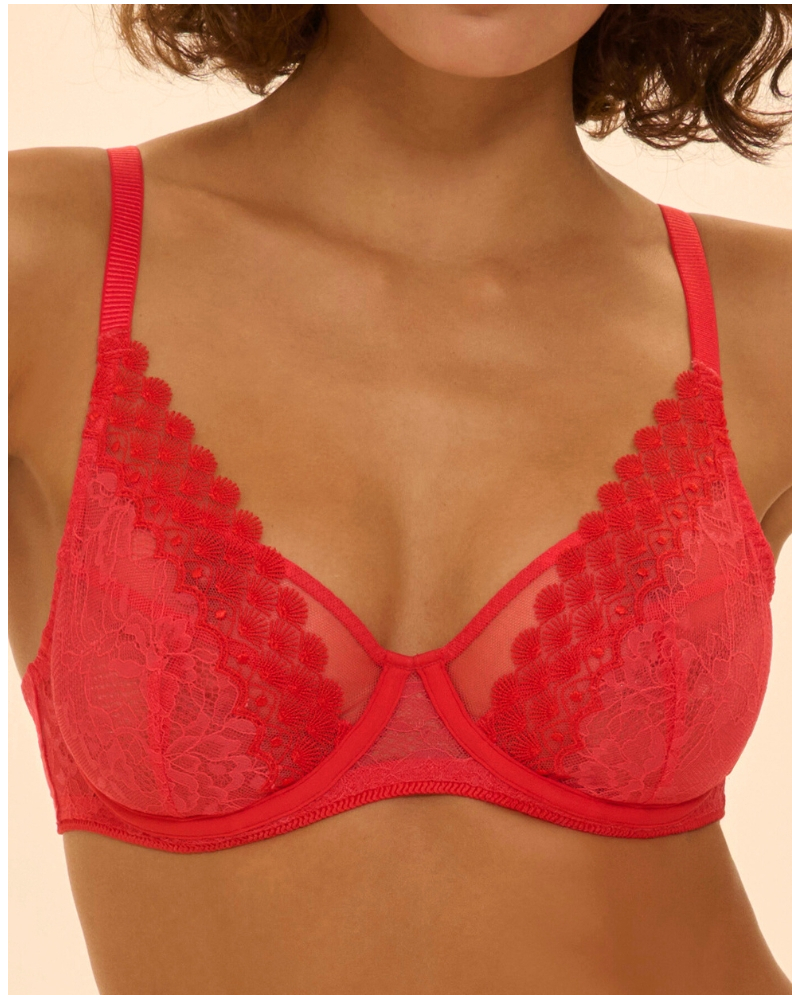 Underwired scarf bra Simone Pérèle Radieuse (Flamingo)