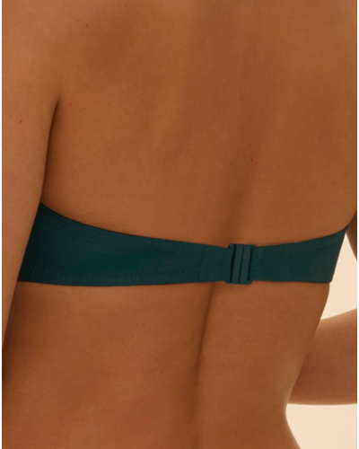 Underwired bandeau bikini top Simone Pérèle Paloma (Emeraude)