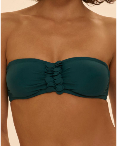 Soutien-gorge de bain bandeau à armatures Simone Pérèle Paloma (Emeraude)