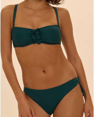 Underwired bandeau bikini top Simone Pérèle Paloma (Emeraude)