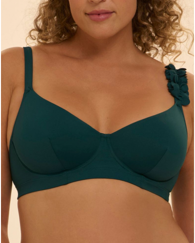 Soutien-gorge de bain avec armatures emboîtant Simone Pérèle Paloma (Emeraude)