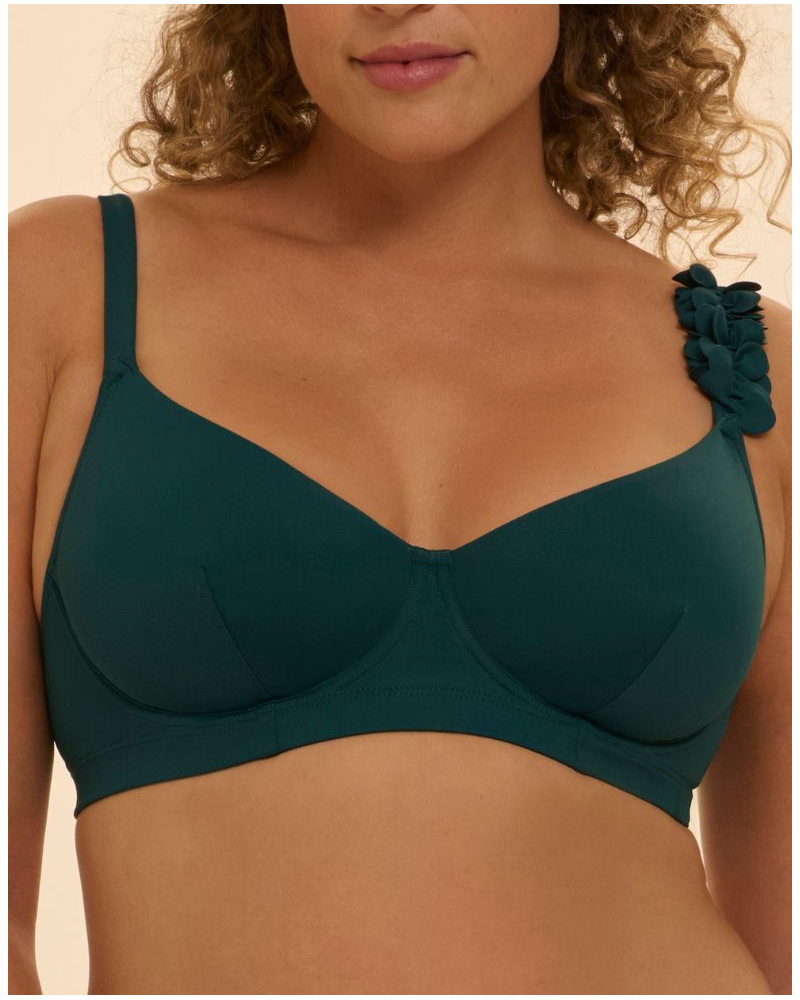 Interlocking underwired bath bra Simone Pérèle Paloma (Emeraude)