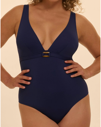 Bañador de una pieza con copas Simone Pérèle Magnetic (Marine)