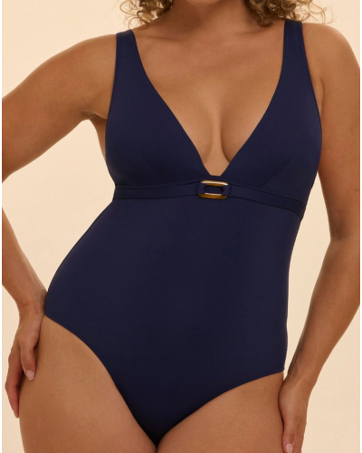 Padded one-piece swimsuit Simone Pérèle Magnetic (Marine)