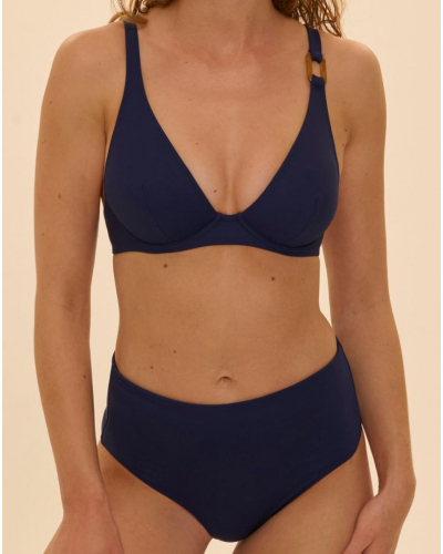 Culotte de bain taille haute Simone Pérèle Magnetic (Marine)