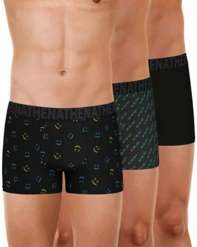 Set of 3 cotton boxer shorts Easy Fun Athena (Multicolore)