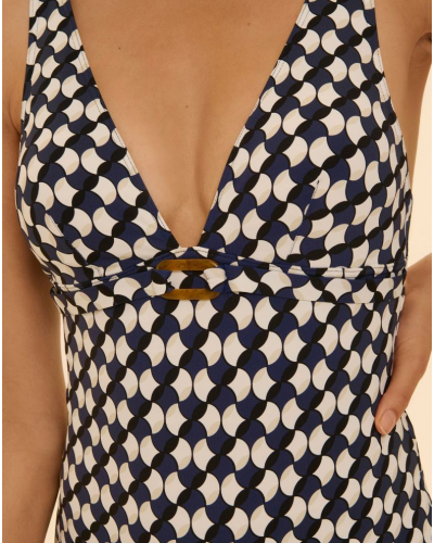 Maillot de bain une pièce coque Simone Pérèle Magnetic (Imprimé Salling)