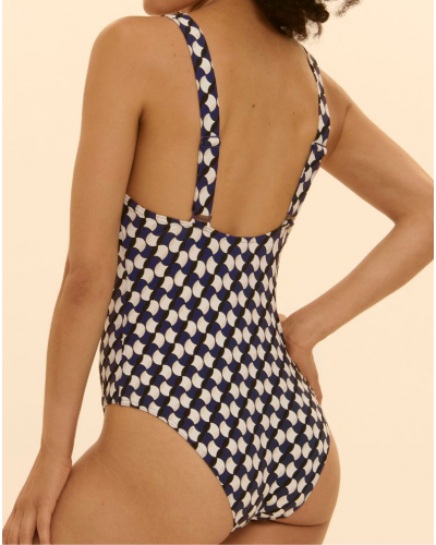 Maillot de bain une pièce coque Simone Pérèle Magnetic (Imprimé Salling)