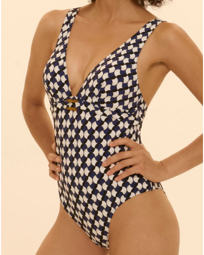 Padded one-piece swimsuit Simone Pérèle Magnetic (Imprimé Salling)