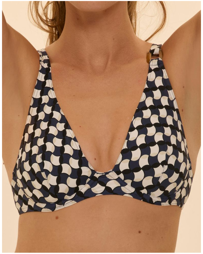 Sujetador de baño triangular con aros Simone Pérèle Magnetic (Imprimé Salling)