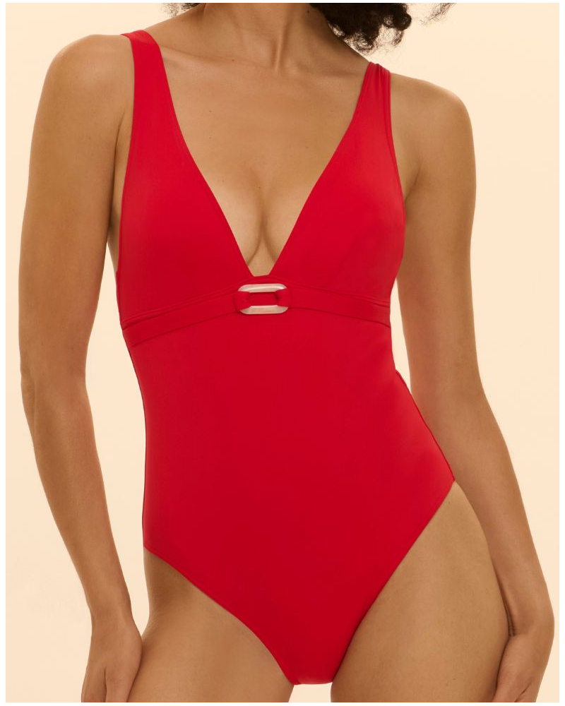Maillot de bain une pièce coque Simone Pérèle Magnetic (Ecarlate)