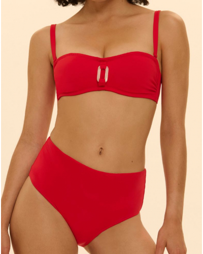 Soutien-gorge de bain bandeau armatures Simone Pérèle Magnetic (Ecarlate)