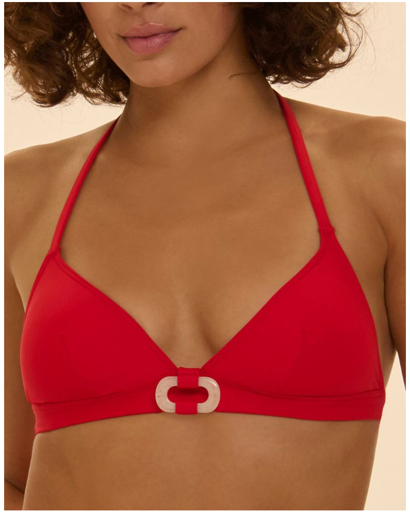 Soutien-gorge de bain triangle sans armature Simone Pérèle Magnetic (Ecarlate)