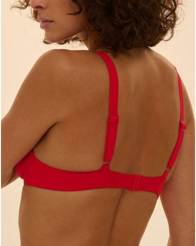 Sujetador de baño triangular con aros Simone Pérèle Magnetic (Ecarlate)