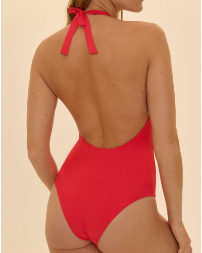Flexible one-piece swimsuit Simone Pérèle Perle (Flamingo)