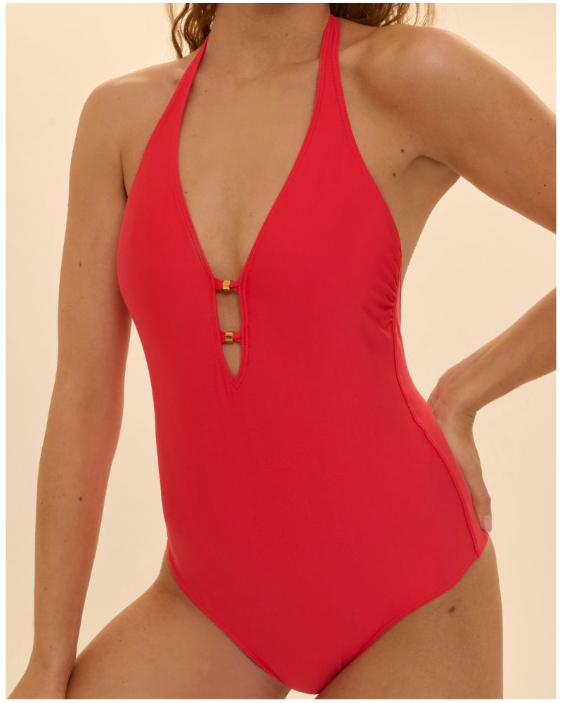 Flexible one-piece swimsuit Simone Pérèle Perle (Flamingo)