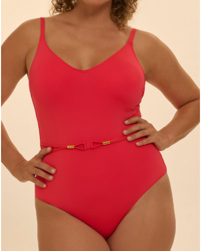 Traje de baño una pieza preformado Simone Pérèle Perle (Flamingo)