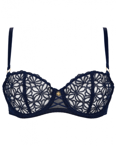 Underwired Demi bra Aubade Secret Memories (Deep Blue)