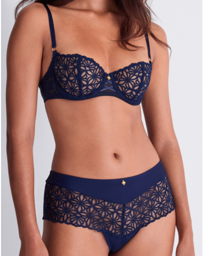 Underwired Demi bra Aubade Secret Memories (Deep Blue)