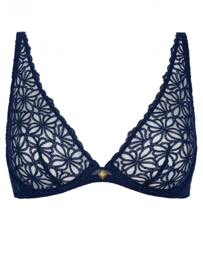 Sujetador triángulo ultra plunge Aubade Secret Memories (Deep Blue)