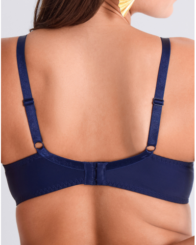Plunge padded bra Aubade Secret Memories (Deep Blue)