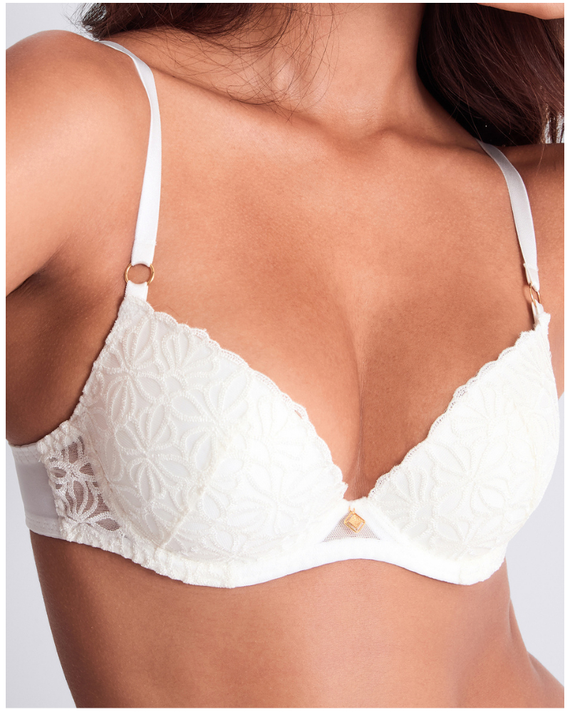 Plunge padded bra Aubade Secret Memories (Ivoire)