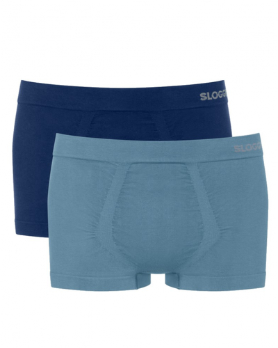 Boxer Sloggi Men Go Smooth (Lot de 2) (Marine/Gris)