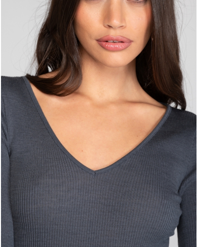 Maillot de corps col V laine et soie Oscalito 3486 (Tempesta)