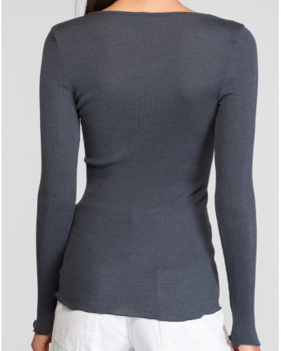 Maillot de corps col V laine et soie Oscalito 3486 (Tempesta)