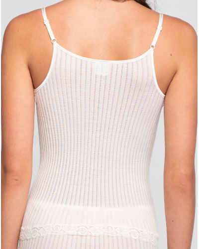 Top cuello pico lana y seda Leavers Oscalito 7647 (Champagne)