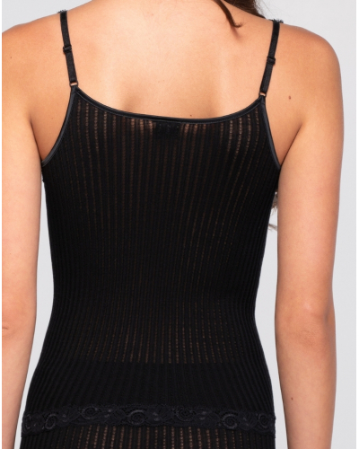 Top cuello pico lana y seda Leavers Oscalito 7647 (Noir)
