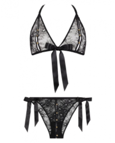 Conjunto Lace Insomnia Aubade Boîte à désir (Negro)