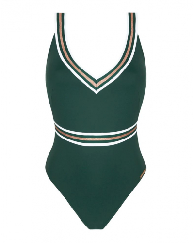 One-piece swimsuit support Lise Charmel Energie Nautique (Cyprès Nautique)