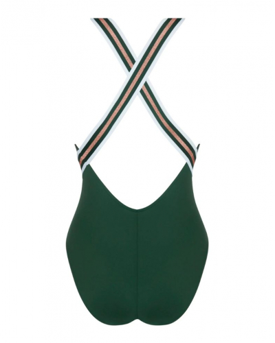 One-piece swimsuit support Lise Charmel Energie Nautique (Cyprès Nautique)