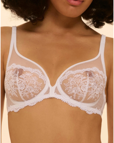 Sujetador plunge con aros Simone Pérèle Intrigue (Blanco)