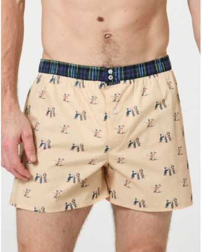 Caleçon à suspensoir 100% coton bio Arthur (Jaune)