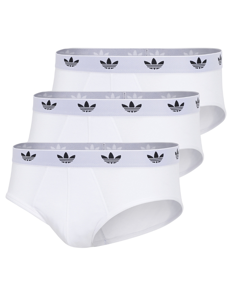 Lot de 3 slips Adidas Comfort Flex Cotton (Blanc)