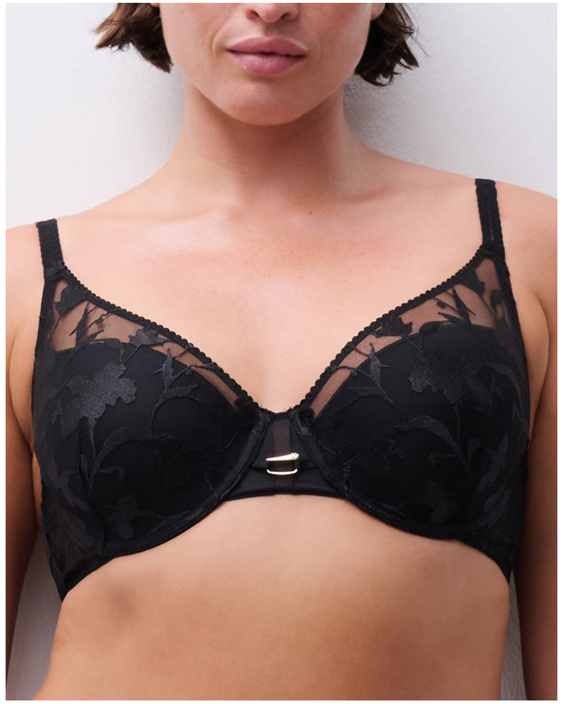Plunge padded bra Chantelle Idyll (Black)