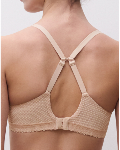 Soutien-gorge armatures enveloppant spacer Chantelle Romance (Beige Doré)
